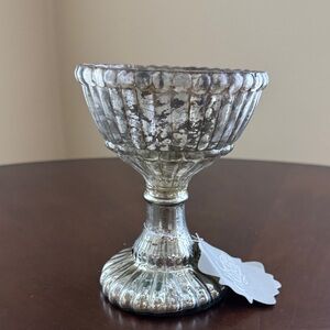 NWT Silver Mercury Glass Accessory East India Collection.